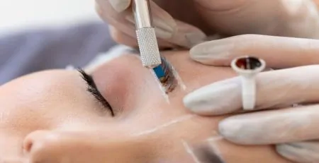 Microblading Procedure eyebrows